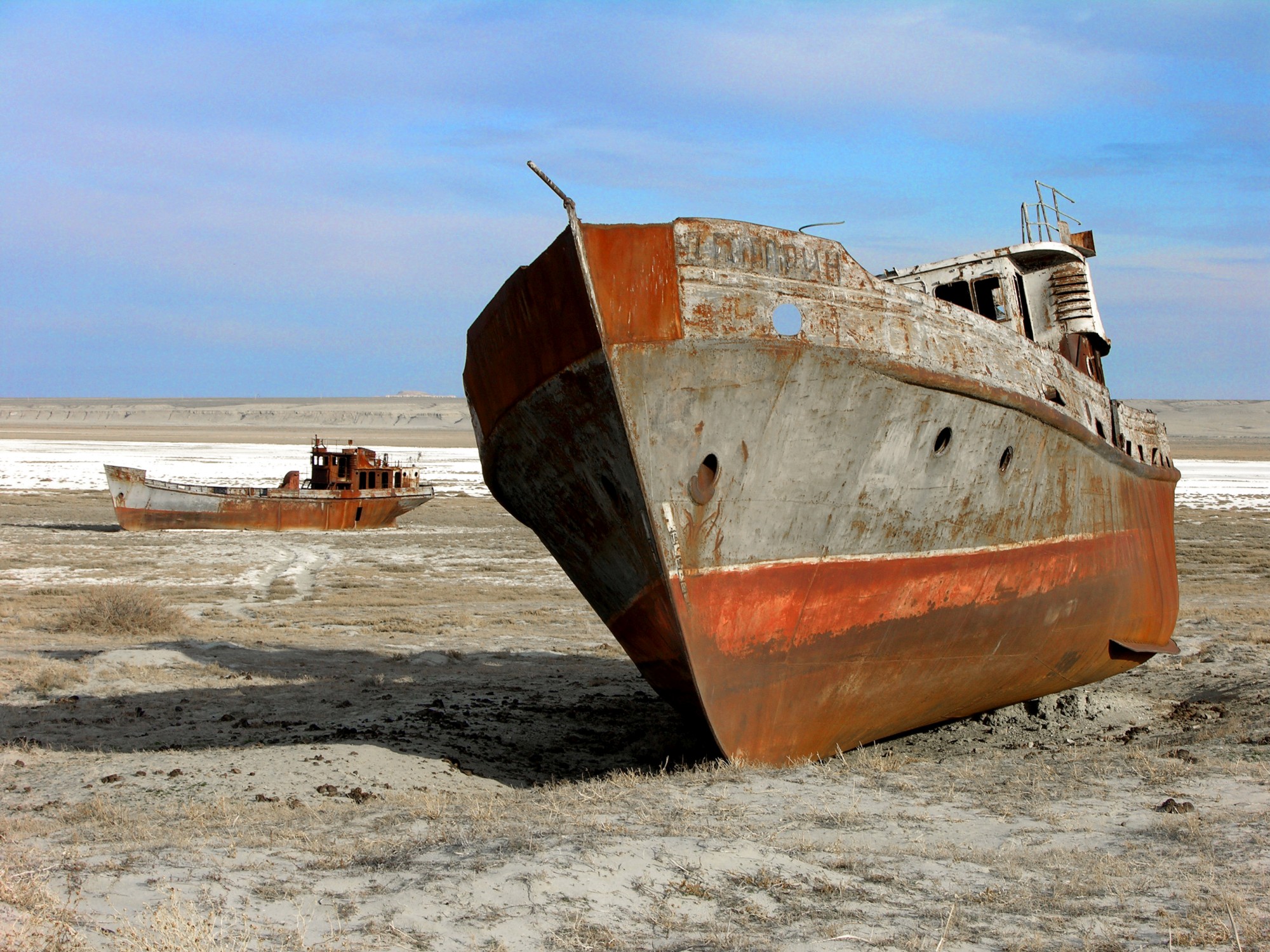 Uzbekistan Nel Deserto Del Lago D Aral Territori Asia